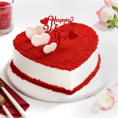 Red Velvet Heart Cake